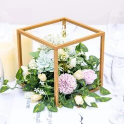 2 Geometric Cube Metal Stands Wedding Flower Vase Holders 25 2 Geometric Cube Metal Stands Wedding Flower Vase Holders -Optimal Home Decoration 2 pcs geometric cube metal stands wedding flower vase holders 29038610022463