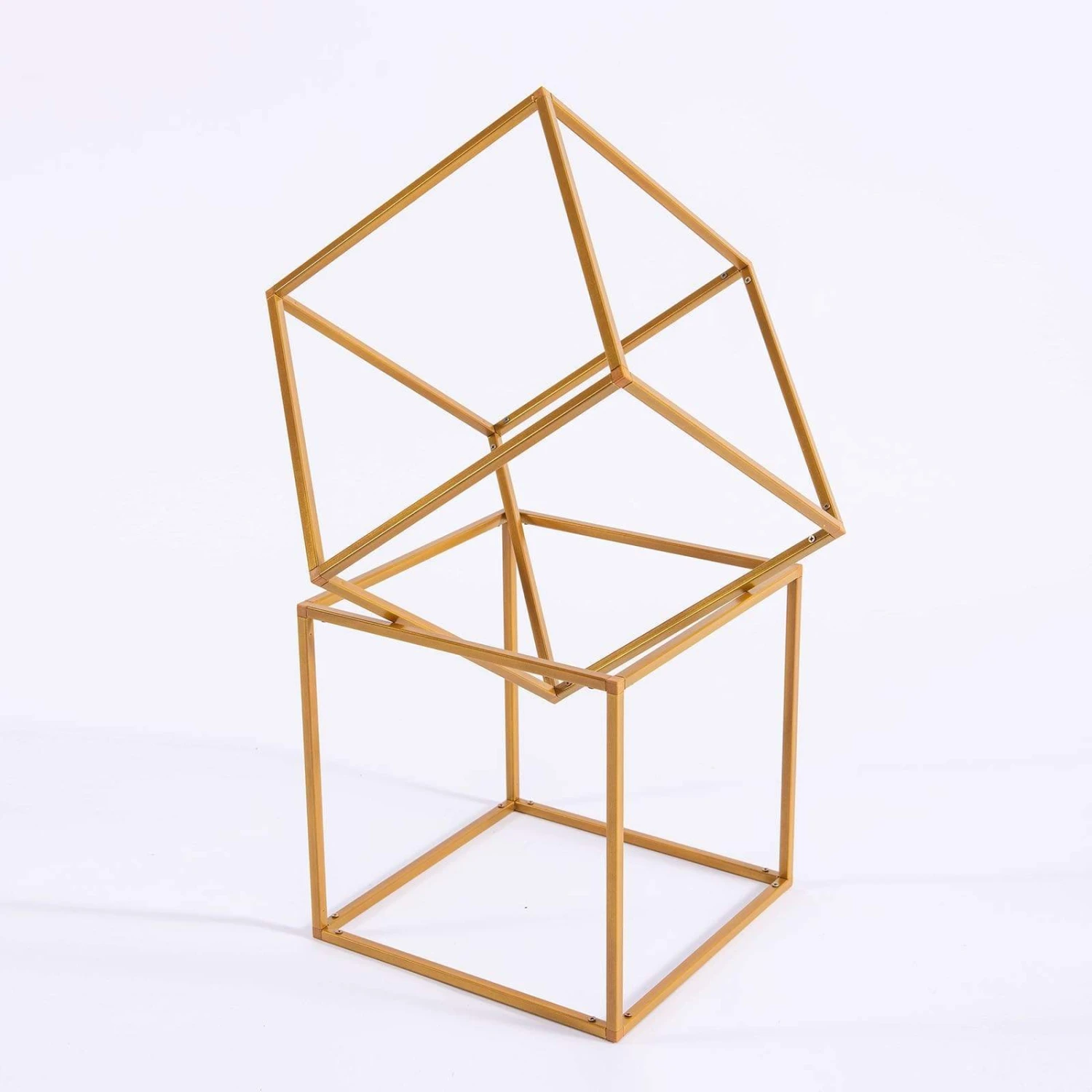 2 Geometric Cube Metal Stands Wedding Flower Vase Holders 17 2 Geometric Cube Metal Stands Wedding Flower Vase Holders - Image 15