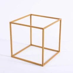 2 Geometric Cube Metal Stands Wedding Flower Vase Holders 30 2 Geometric Cube Metal Stands Wedding Flower Vase Holders -Optimal Home Decoration 2 pcs geometric cube metal stands wedding flower vase holders iron stnd02 12 gold 29038579482687