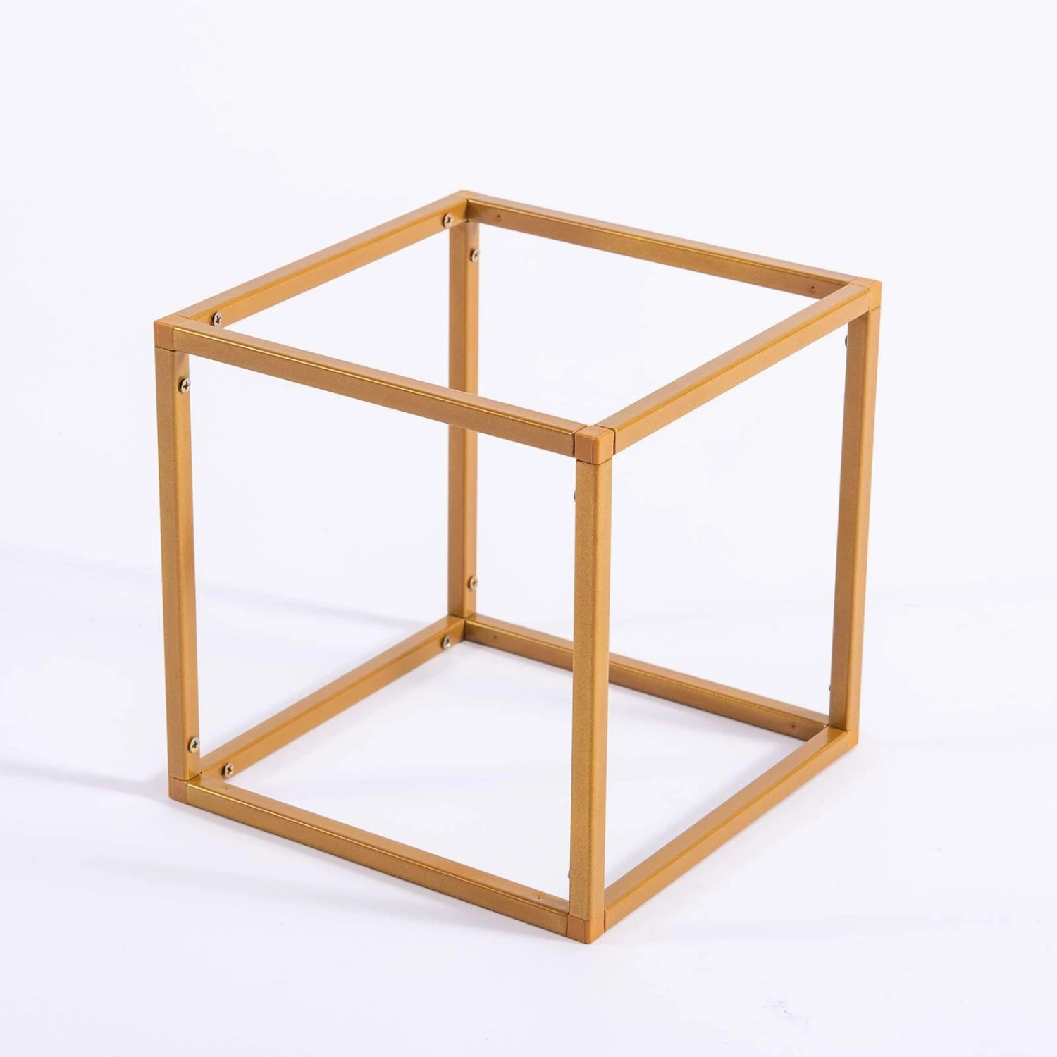 2 Geometric Cube Metal Stands Wedding Flower Vase Holders 4 2 Geometric Cube Metal Stands Wedding Flower Vase Holders - Image 2