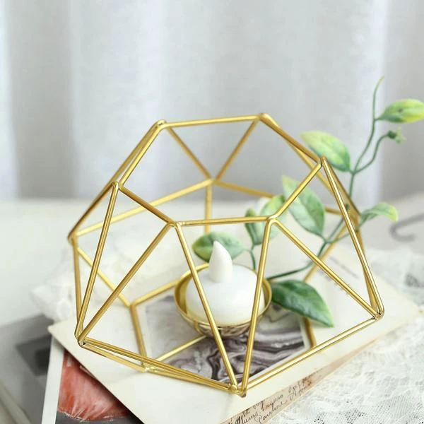 2 Pcs Geometric Metal Hexagon Flower Vases Tealight Candle Holders 15 2 Pcs Geometric Metal Hexagon Flower Vases Tealight Candle Holders - Image 13