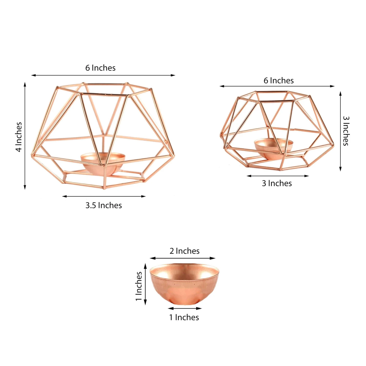 2 Pcs Geometric Metal Hexagon Flower Vases Tealight Candle Holders 19 2 Pcs Geometric Metal Hexagon Flower Vases Tealight Candle Holders - Image 17