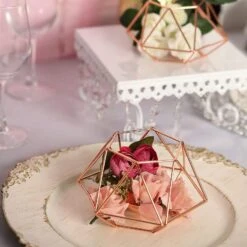 2 Pcs Geometric Metal Hexagon Flower Vases Tealight Candle Holders 41 2 Pcs Geometric Metal Hexagon Flower Vases Tealight Candle Holders -Optimal Home Decoration 2 pcs geometric metal hexagon flower vases tealight candle holders 28939818663999