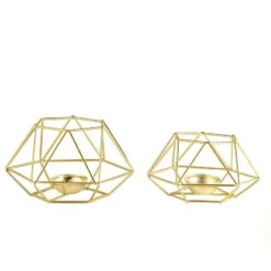 2 Pcs Geometric Metal Hexagon Flower Vases Tealight Candle Holders 24 2 Pcs Geometric Metal Hexagon Flower Vases Tealight Candle Holders -Optimal Home Decoration 2 pcs geometric metal hexagon flower vases tealight candle holders 28940535463999