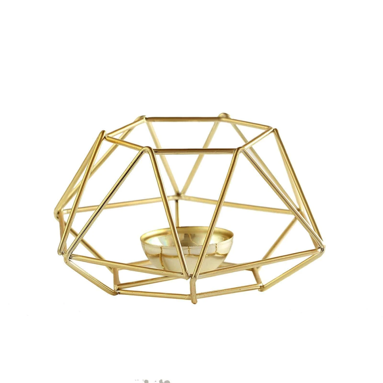 2 Pcs Geometric Metal Hexagon Flower Vases Tealight Candle Holders 3 2 Pcs Geometric Metal Hexagon Flower Vases Tealight Candle Holders