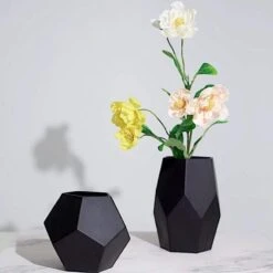 2 Pcs Glass Geometric Flower Vases Candle Holders Set 30 2 Pcs Glass Geometric Flower Vases Candle Holders Set -Optimal Home Decoration 2 pcs glass geometric flower vases candle holders set 28968368603199