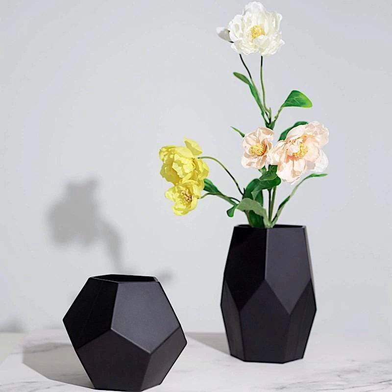 2 Pcs Glass Geometric Flower Vases Candle Holders Set 11 2 Pcs Glass Geometric Flower Vases Candle Holders Set - Image 9