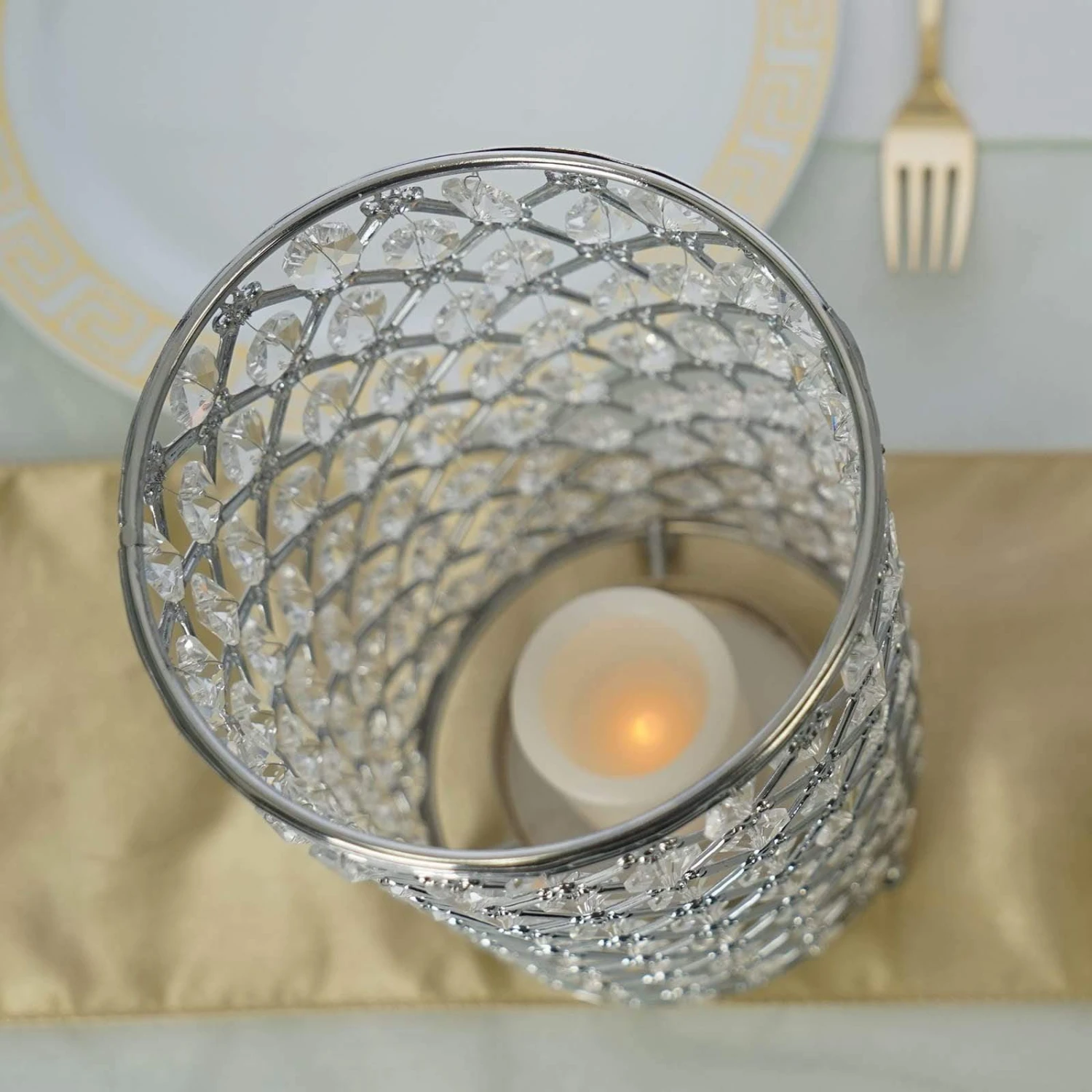 2 Pcs Metallic Candle Holders Wedding Centerpieces 6 2 Pcs Metallic Candle Holders Wedding Centerpieces - Image 4
