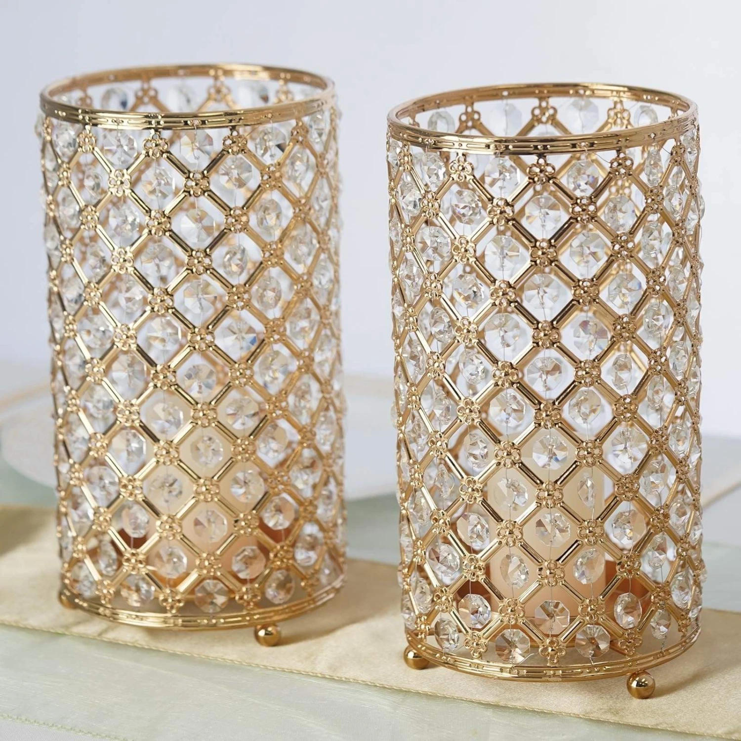 2 Pcs Metallic Candle Holders Wedding Centerpieces 12 2 Pcs Metallic Candle Holders Wedding Centerpieces - Image 10