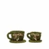 2 Pcs Natural Moss Teacups Planter Boxes With Ribbons - Green 1 2 Pcs Natural Moss Teacups Planter Boxes With Ribbons - Green -Optimal Home Decoration 2 pcs natural moss teacups planter boxes with ribbons green moss plnt 019 grn 5151759171647