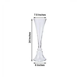 2 Pcs Reversible Trumpet Glass Vases 24 2 Pcs Reversible Trumpet Glass Vases -Optimal Home Decoration 2 pcs reversible trumpet glass vases 29041893867583