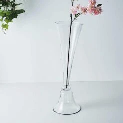 2 Pcs Reversible Trumpet Glass Vases 28 2 Pcs Reversible Trumpet Glass Vases -Optimal Home Decoration 2 pcs reversible trumpet glass vases 29041893998655