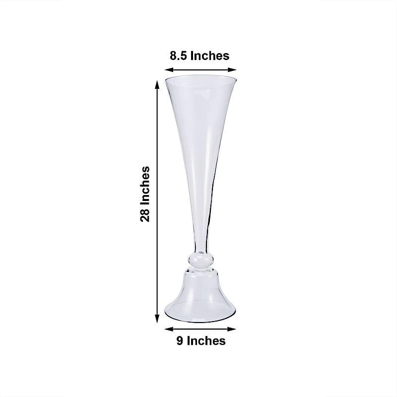 2 Pcs Reversible Trumpet Glass Vases 12 2 Pcs Reversible Trumpet Glass Vases - Image 10
