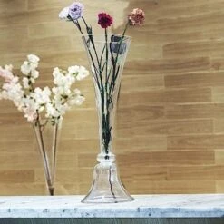 2 Pcs Reversible Trumpet Glass Vases 34 2 Pcs Reversible Trumpet Glass Vases -Optimal Home Decoration 2 pcs reversible trumpet glass vases 29041894228031