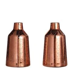 2 Tapered Neck Mercury Glass Vases 23 2 Tapered Neck Mercury Glass Vases -Optimal Home Decoration 2 pcs tapered neck mercury glass vases vase a60 9 054 29038587314239