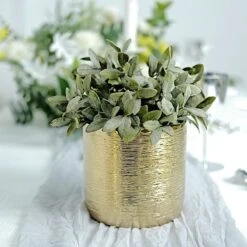2 Round 5" Metallic Ceramic Flower Plant Pots Succulent Planters - Gold -Optimal Home Decoration 2 round 5 metallic ceramic flower plant pots succulent planters gold plnt cerm 002 m gold 29708941393983