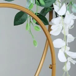 2 Round Metal Floral Hoops Standing Wreath Rings Set - Gold 18 2 Round Metal Floral Hoops Standing Wreath Rings Set - Gold -Optimal Home Decoration 2 round metal floral hoops standing wreath rings set gold wod hopmet3 1624 gold 15470476394559