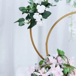 2 Round Metal Floral Hoops Standing Wreath Rings Set - Gold 28 2 Round Metal Floral Hoops Standing Wreath Rings Set - Gold -Optimal Home Decoration 2 round metal floral hoops standing wreath rings set gold wod hopmet3 1624 gold 28117870542911