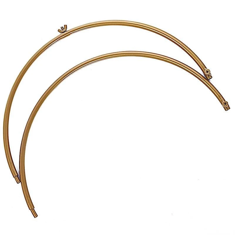 2 Round Metal Floral Hoops Standing Wreath Rings Set - Gold 9 2 Round Metal Floral Hoops Standing Wreath Rings Set - Gold - Image 7