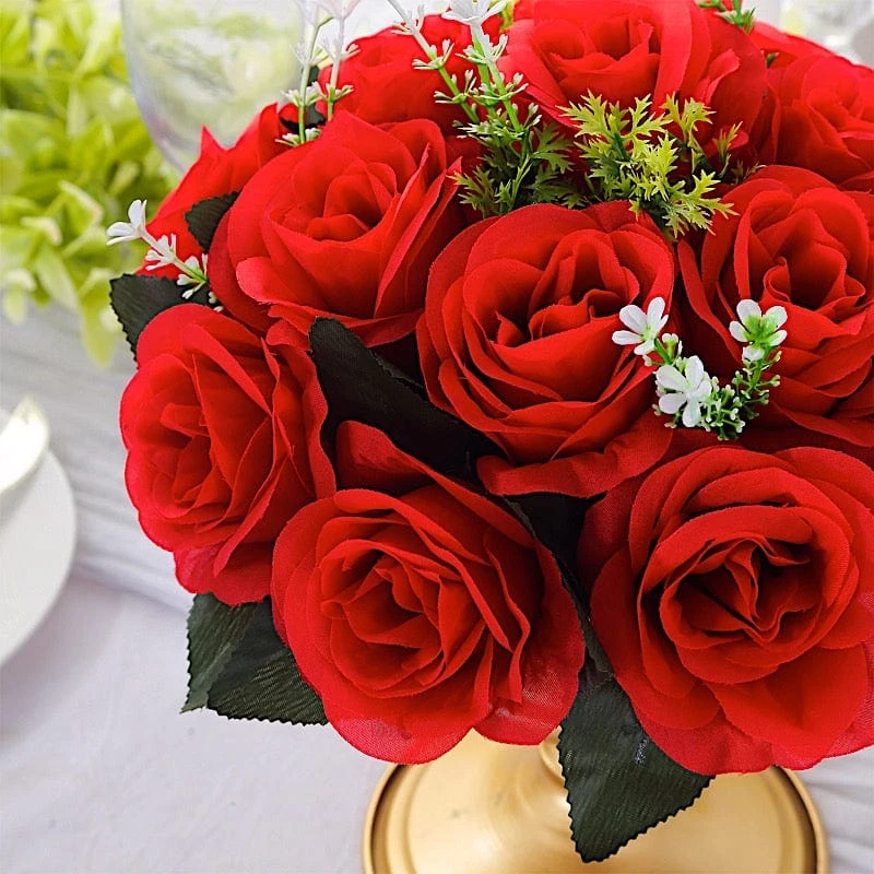 2 Bouquets 10" Silk Roses Artificial Flower Balls 20 2 Bouquets 10" Silk Roses Artificial Flower Balls - Image 18