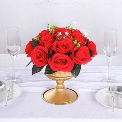 2 Bouquets 10" Silk Roses Artificial Flower Balls 35 2 Bouquets 10" Silk Roses Artificial Flower Balls -Optimal Home Decoration 2 silk 10 artificial flower ball bouquets for centerpieces 30967798726719