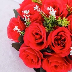 2 Bouquets 10" Silk Roses Artificial Flower Balls 41 2 Bouquets 10" Silk Roses Artificial Flower Balls -Optimal Home Decoration 2 silk 10 artificial flower ball bouquets for centerpieces 30967798988863