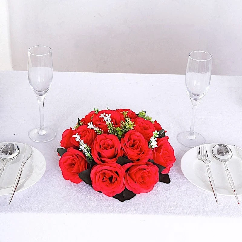 2 Bouquets 10" Silk Roses Artificial Flower Balls 21 2 Bouquets 10" Silk Roses Artificial Flower Balls - Image 19