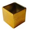 2 Square 5" Metallic Ceramic Cube Planter Boxes Flower Plant Pots 1 2 Square 5" Metallic Ceramic Cube Planter Boxes Flower Plant Pots -Optimal Home Decoration 2 square 5 metallic ceramic cube planter boxes flower plant pots plnt cerm 005 m gold 30483684294719