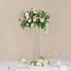 2 Square Tall Cylinder Glass Flower Vases Centerpieces - Clear -Optimal Home Decoration 2 square tall cylinder glass flower vases centerpieces clear 30479565291583