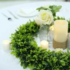 2 Wreaths 21" Artificial Leaves Candle Rings 35 2 Wreaths 21" Artificial Leaves Candle Rings -Optimal Home Decoration 2 wreaths 21 artificial leaves candle rings 29336488247359