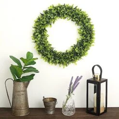 2 Wreaths 21" Artificial Leaves Candle Rings 34 2 Wreaths 21" Artificial Leaves Candle Rings -Optimal Home Decoration 2 wreaths 21 artificial leaves candle rings 29336488345663