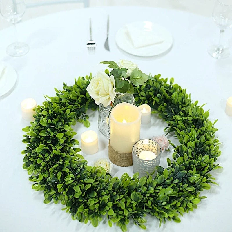 2 Wreaths 21" Artificial Leaves Candle Rings 17 2 Wreaths 21" Artificial Leaves Candle Rings - Image 15