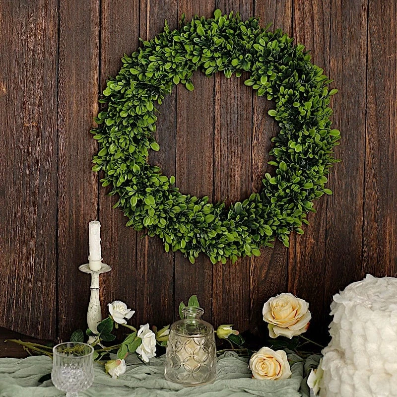 2 Wreaths 21" Artificial Leaves Candle Rings 19 2 Wreaths 21" Artificial Leaves Candle Rings - Image 17