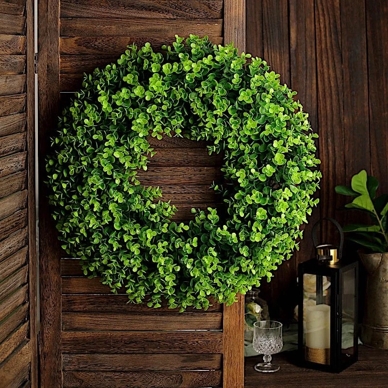 2 Wreaths 21" Artificial Leaves Candle Rings 22 2 Wreaths 21" Artificial Leaves Candle Rings - Image 20