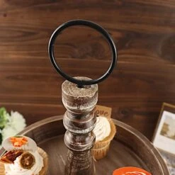 20" Round 2 Tier Wooden Cupcake Stand Dessert Serving Tray - Brown -Optimal Home Decoration 20 round 2 tier wooden cupcake stand dessert serving tray brown cake wod008 12 brn 30581695086655