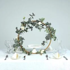 20" Round Metal Floral Hoop Standing Wreath Centerpiece Ring -Optimal Home Decoration 20 round metal floral hoop standing wreath centerpiece ring 28968671510591