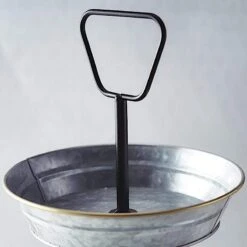 20" Tall 3 Tiers Galvanized Metal Serving Trays Cupcake Holders Stand - Silver And Black 14 20" Tall 3 Tiers Galvanized Metal Serving Trays Cupcake Holders Stand - Silver And Black -Optimal Home Decoration 20 tall 3 tiers galvanized metal serving trays cupcake holders stand silver and black cake met 001 silvb 28510903173183