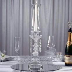 20" Tall Crystal Glass Hurricane Taper Candle Holder - Clear 10 20" Tall Crystal Glass Hurricane Taper Candle Holder - Clear -Optimal Home Decoration 20 tall crystal glass hurricane taper candle holder clear chdlr glas 016 28394304372799