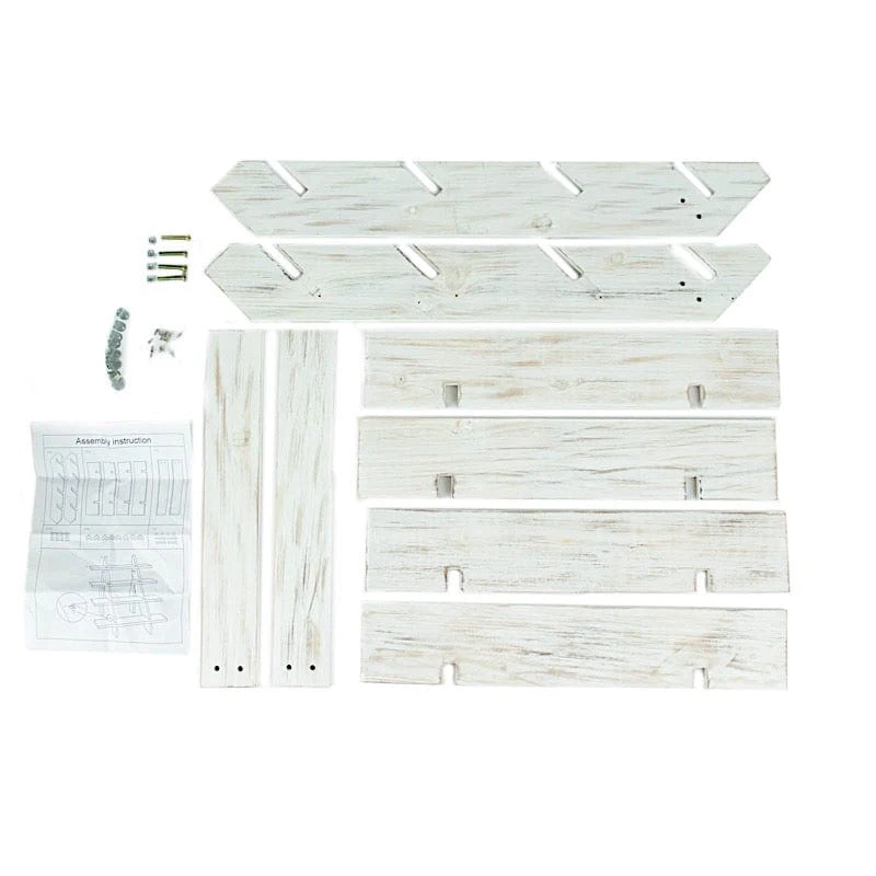 21" Ladder 4 Tier Wooden Cupcake Holder Dessert Display Stand - Whitewashed 7 21" Ladder 4 Tier Wooden Cupcake Holder Dessert Display Stand - Whitewashed - Image 5