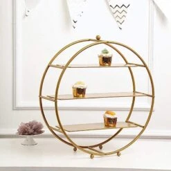 21" Tall Round Metal Wheel Cupcake Holders Display Stand -Optimal Home Decoration 21 tall round metal wheel cupcake holders display stand 28929976795199
