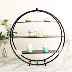 21" Tall Round Metal Wheel Cupcake Holders Display Stand -Optimal Home Decoration 21 tall round metal wheel cupcake holders display stand 28933269291071