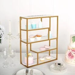 22" Rectangular 4 Tier Metal With Wood Geometric Hanging Shelf - White And Gold 15 22" Rectangular 4 Tier Metal With Wood Geometric Hanging Shelf - White And Gold -Optimal Home Decoration 22 rectangular 4 tier metal with wood geometric hanging shelf white and gold wod hopshlf rec01 gold 29952943423551