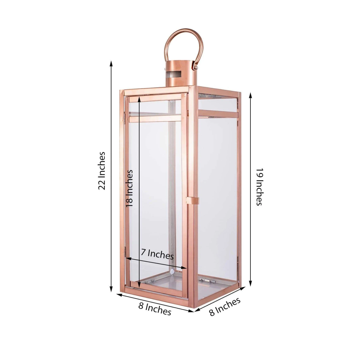 22" Tall Metal Lantern Candle Holder 5 22" Tall Metal Lantern Candle Holder - Image 3