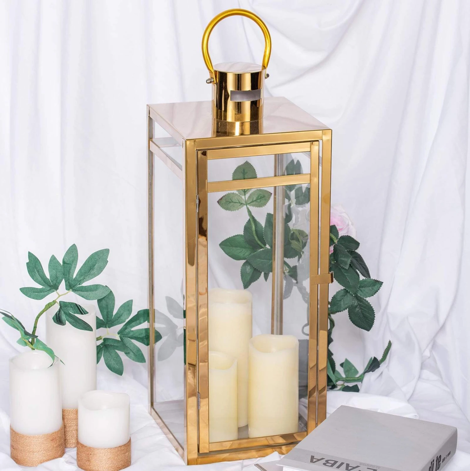 22" Tall Metal Lantern Candle Holder 13 22" Tall Metal Lantern Candle Holder - Image 11