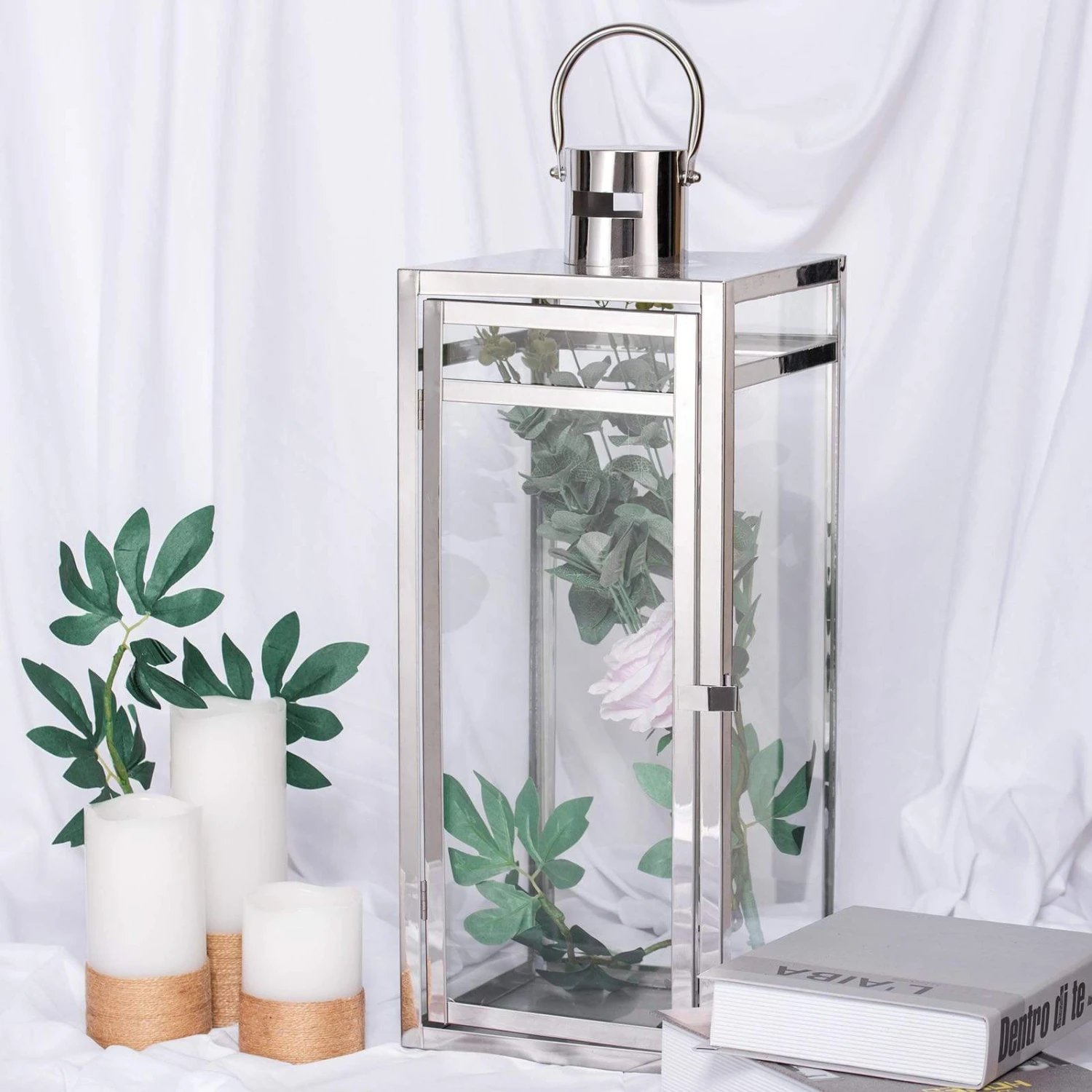 22" Tall Metal Lantern Candle Holder 17 22" Tall Metal Lantern Candle Holder - Image 15