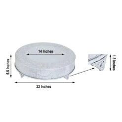 22" Wide Round Floral Embossed Wedding Cake Stand -Optimal Home Decoration 22 wide round floral embossed wedding cake stand 28929337196607