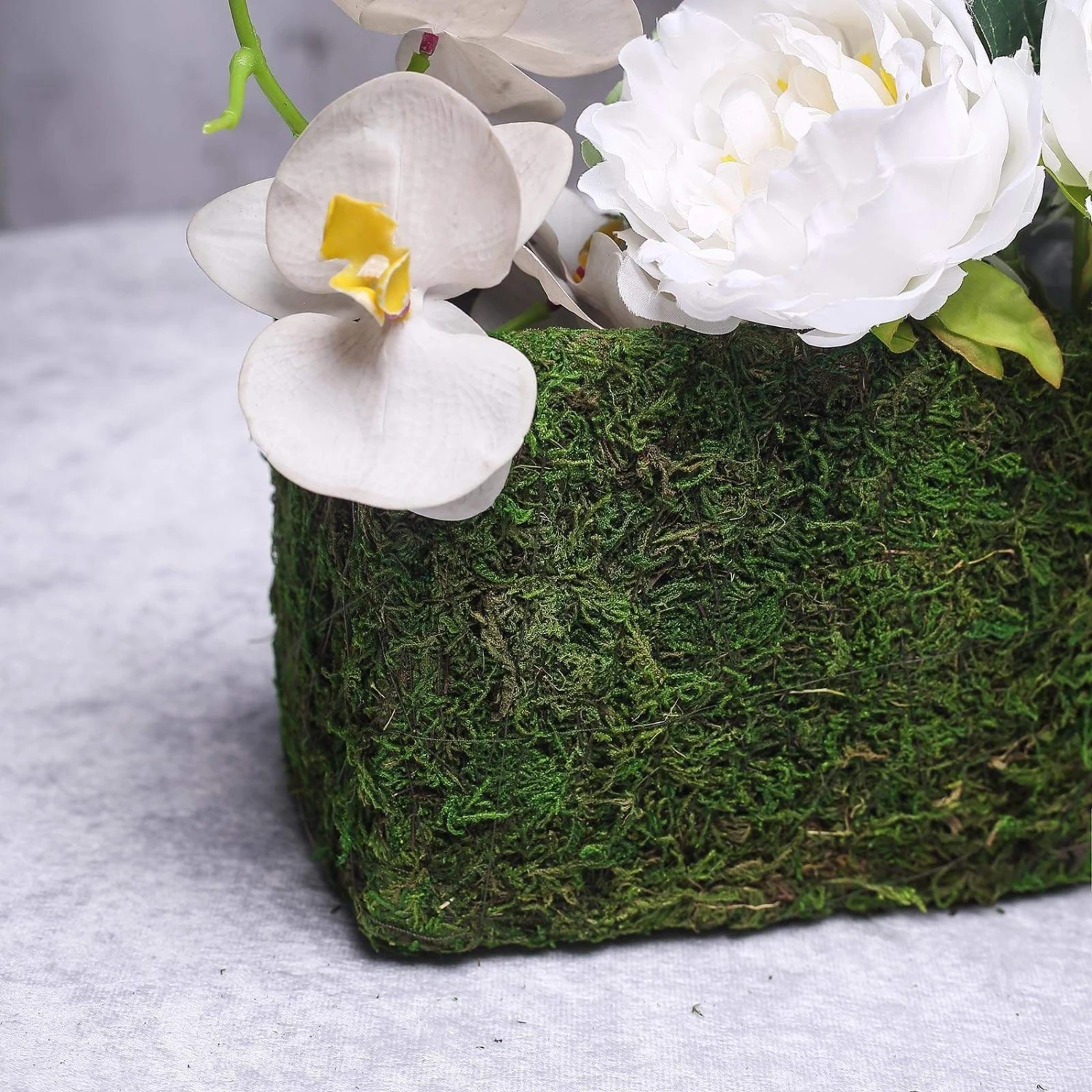 23.5" Long Natural Moss Rectangular Planter Box - Green 6 23.5" Long Natural Moss Rectangular Planter Box - Green - Image 4