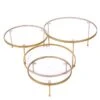 23" Round 3 Tier Metal Cake Dessert Stand With Acrylic Plates - Gold And Clear -Optimal Home Decoration 23 round 3 tier metal cake dessert stand with acrylic plates gold and clear chdlr cake15 gold 30686645059647