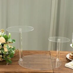 23" Spiral 3 Tier Round Plastic Cupcake Holder Dessert Display Stand - Clear 19 23" Spiral 3 Tier Round Plastic Cupcake Holder Dessert Display Stand - Clear -Optimal Home Decoration 23 spiral 3 tier round plastic cupcake holder dessert display stand clear cake plst r011 3 clr 30789455872063