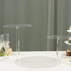 23" Spiral 3 Tier Round Plastic Cupcake Holder Dessert Display Stand - Clear